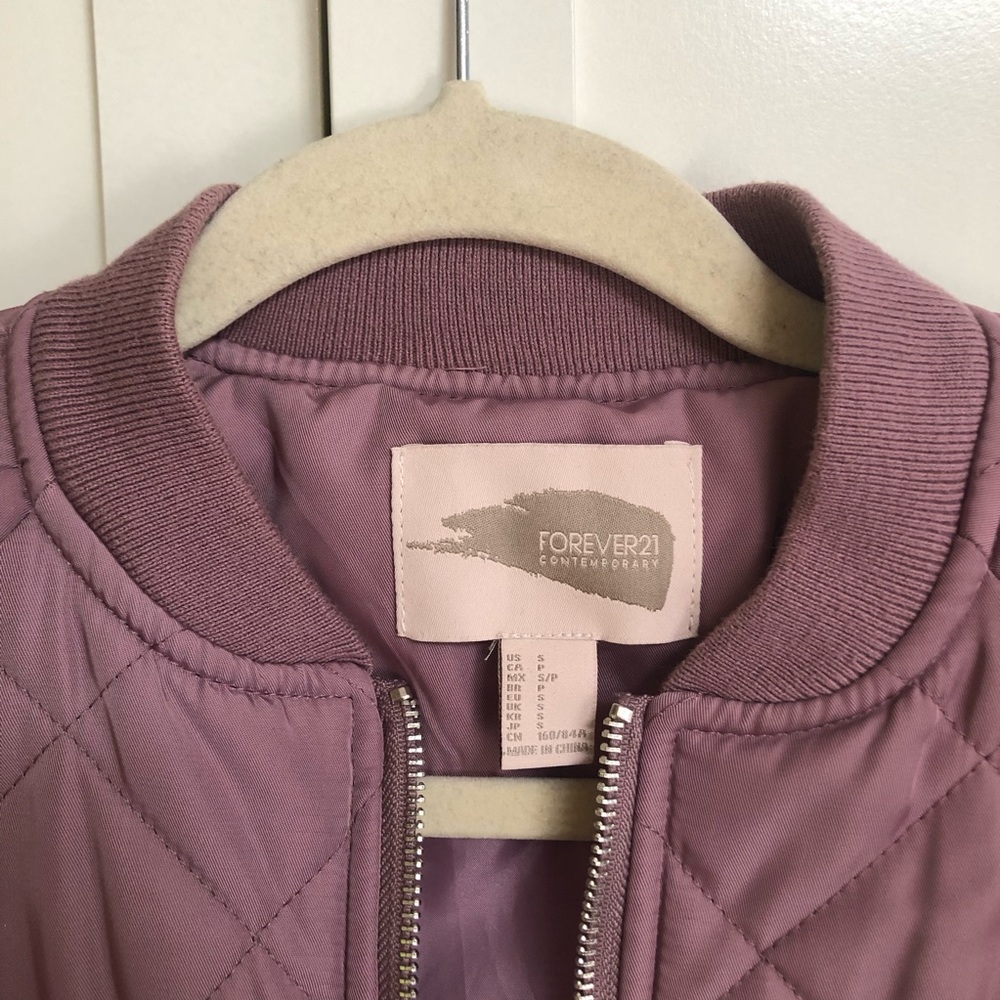 Forever 21 Quilted Jacket, Dusty Rose EUC - Picture 5 of 13